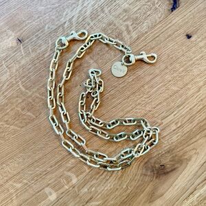 Clare V oval chain gold crossbody strap NWT retail $125